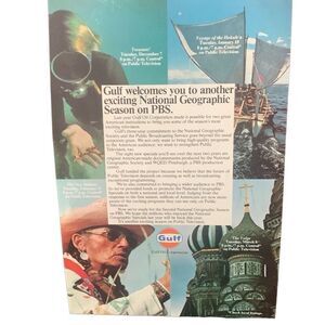Vintage 1976 Gulf Oil National Geographic Ad Advertisement